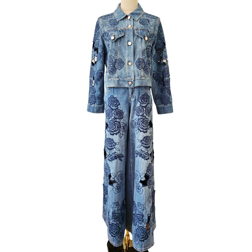 Alice + Olivia CHLOE DENIM JACKET - Picture 11 of 11